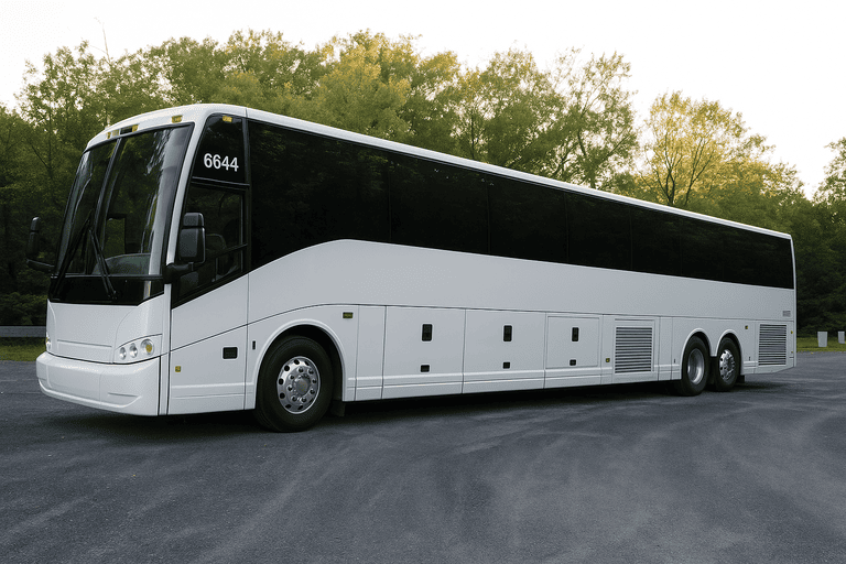 exterior of Charter Bus Rental Lees Summit coach bus
