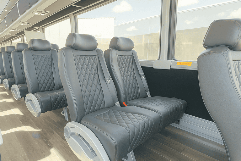 interior of Charter Bus Rental Lees Summit charter bus